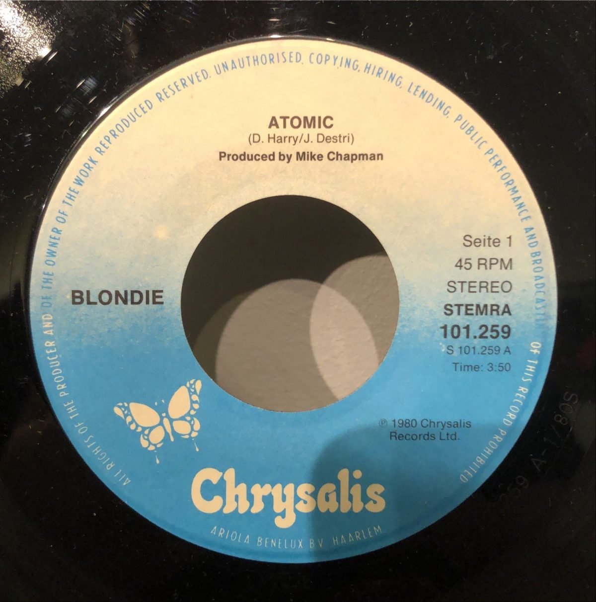 Blondie ‎– Atomic 45lik Plak - Görsel 2