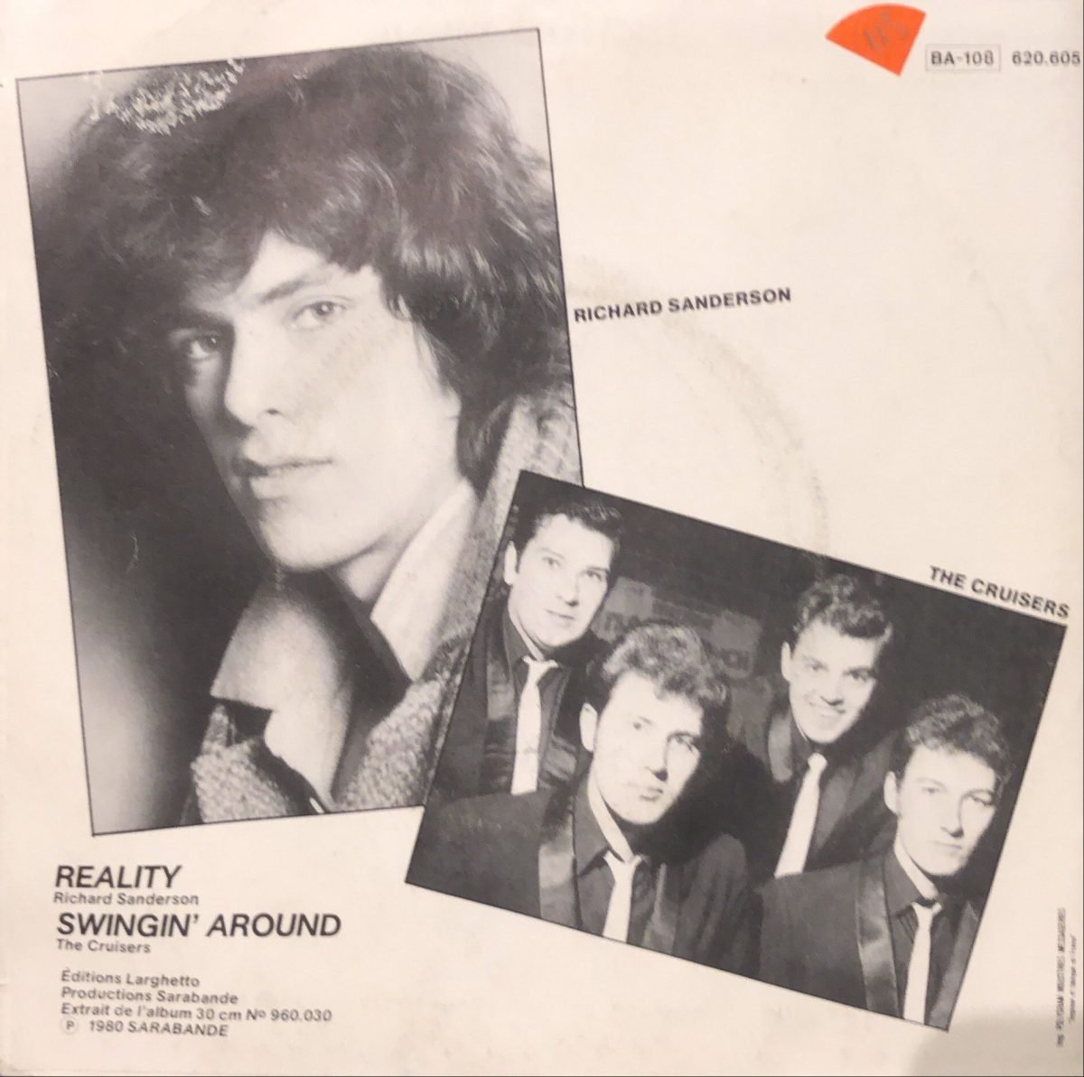 Richard Sanderson ‎– Reality 45lik Plak - Görsel 2