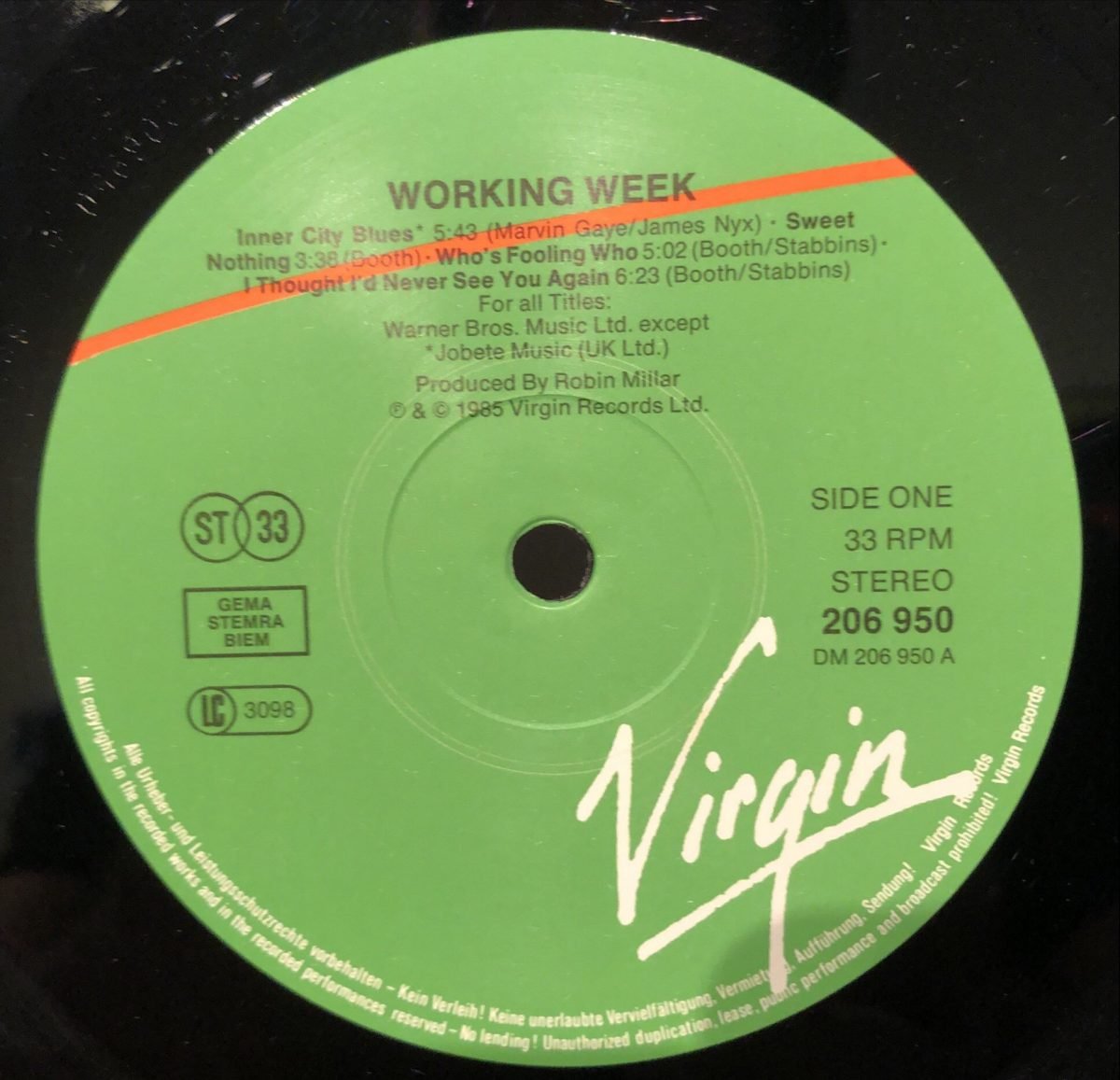 Working Week ‎LP Plak - Görsel 3