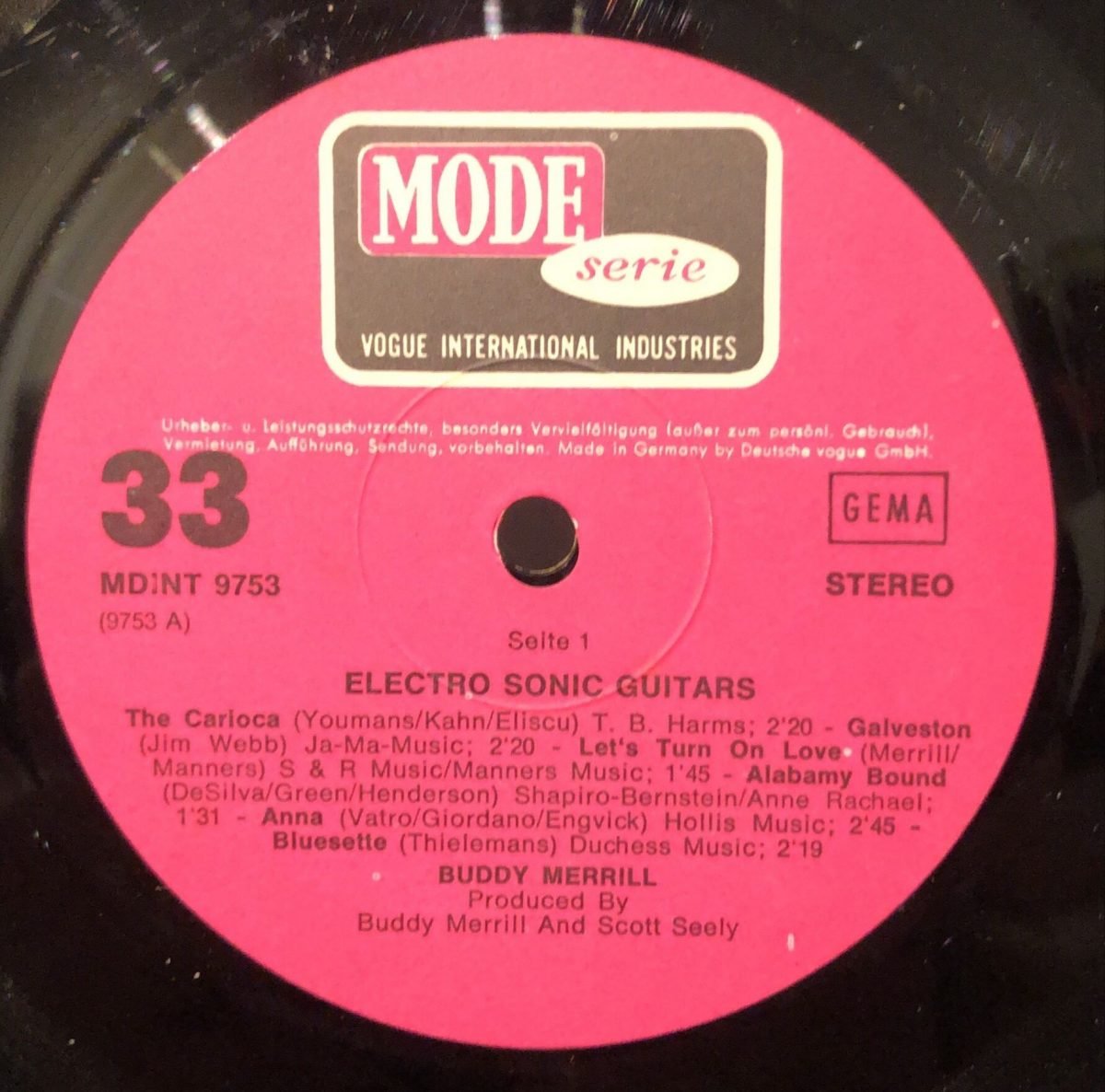 Buddy Merrill ‎– Electro Sonic Guitars LP Plak - Görsel 3