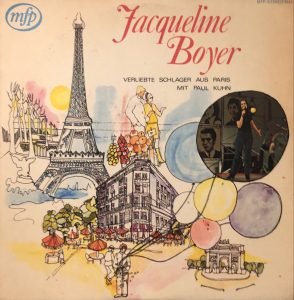 Jacqueline Boyer Mit Paul Kuhn ‎– Verliebte Schlager Aus Paris  LP Plak