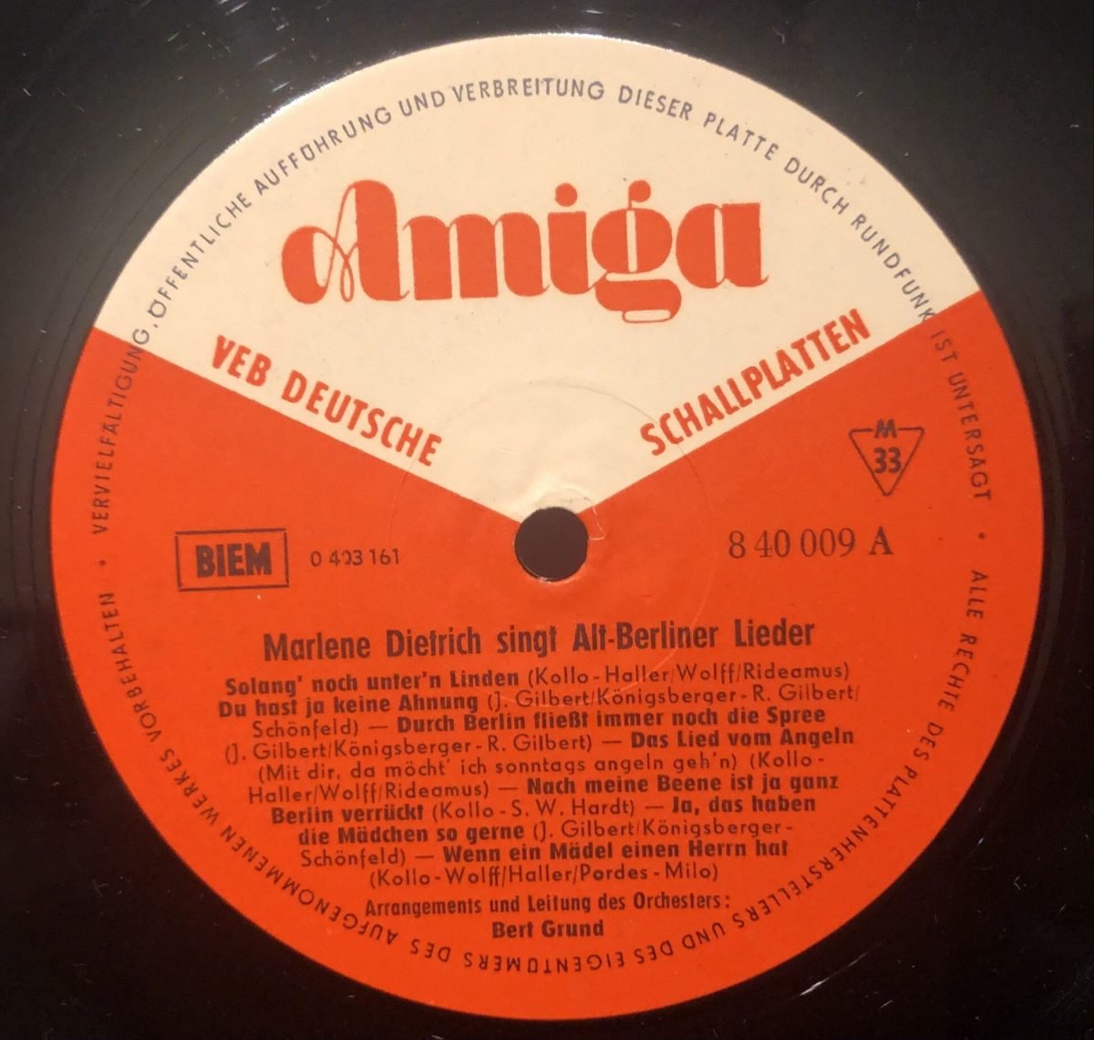 Marlene Dietrich ‎– Marlene Dietrich Singt Alt-Berliner Lieder  LP Plak - Görsel 3