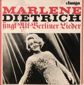 Marlene Dietrich ‎– Marlene Dietrich Singt Alt-Berliner Lieder  LP Plak