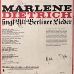 Marlene Dietrich ‎– Marlene Dietrich Singt Alt-Berliner Lieder  LP Plak - Görsel 2