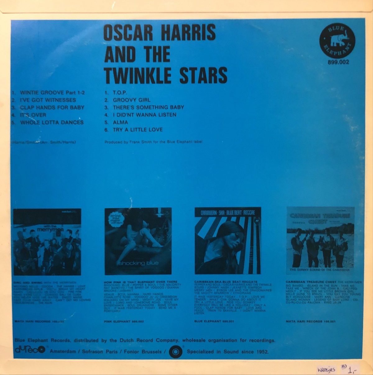 Oscar Harris And The Twinkle Stars ‎– Oscar Harris And The Twinkle Stars LP Plak - Görsel 3