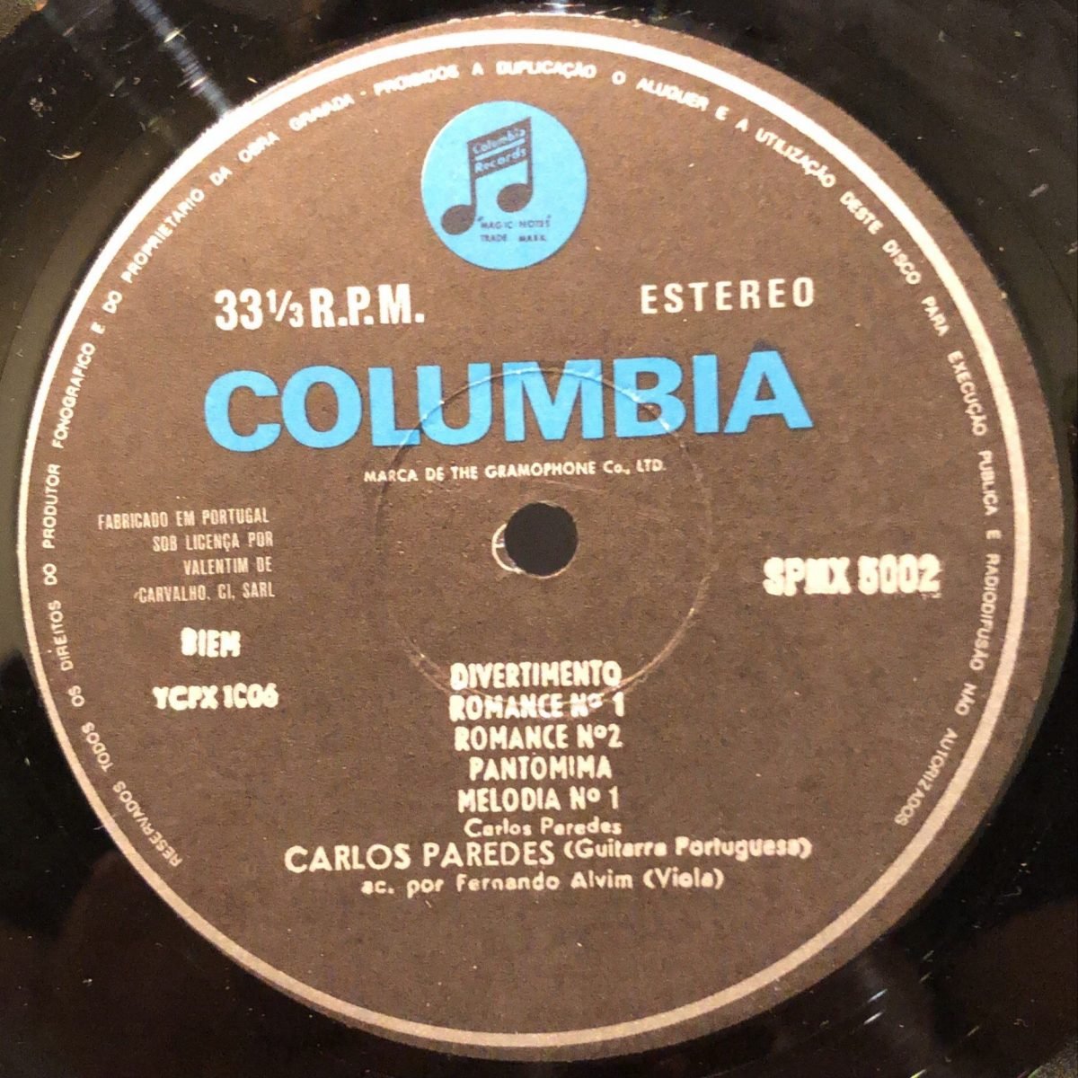 Carlos Paredes ‎– Guitarra Portuguesa LP Plak - Görsel 2