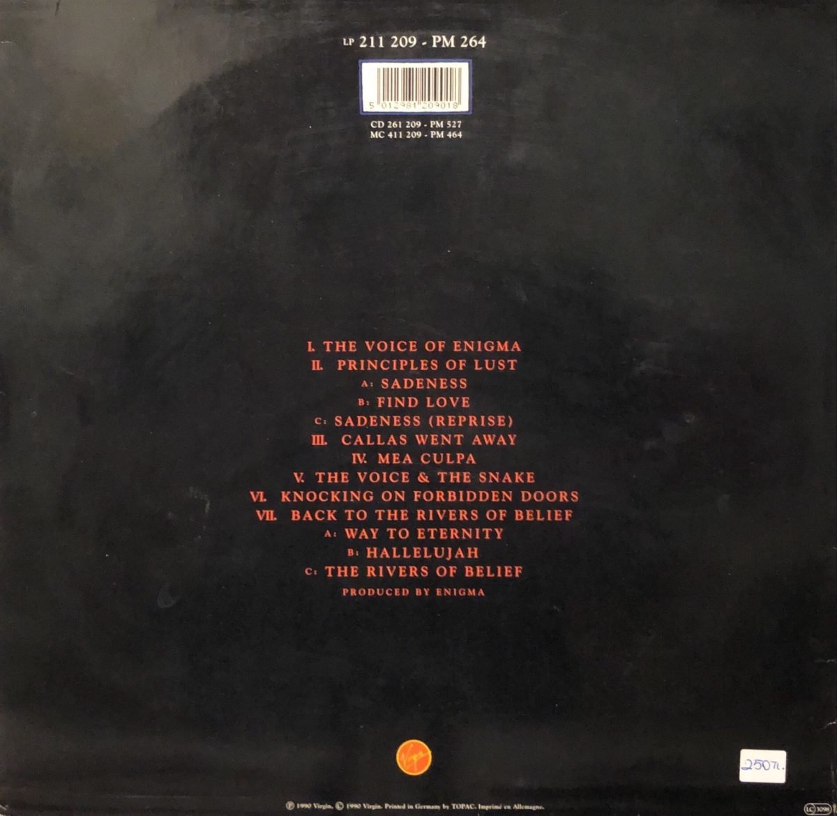 Enigma ‎– MCMXC a.D.  LP Plak - Görsel 3