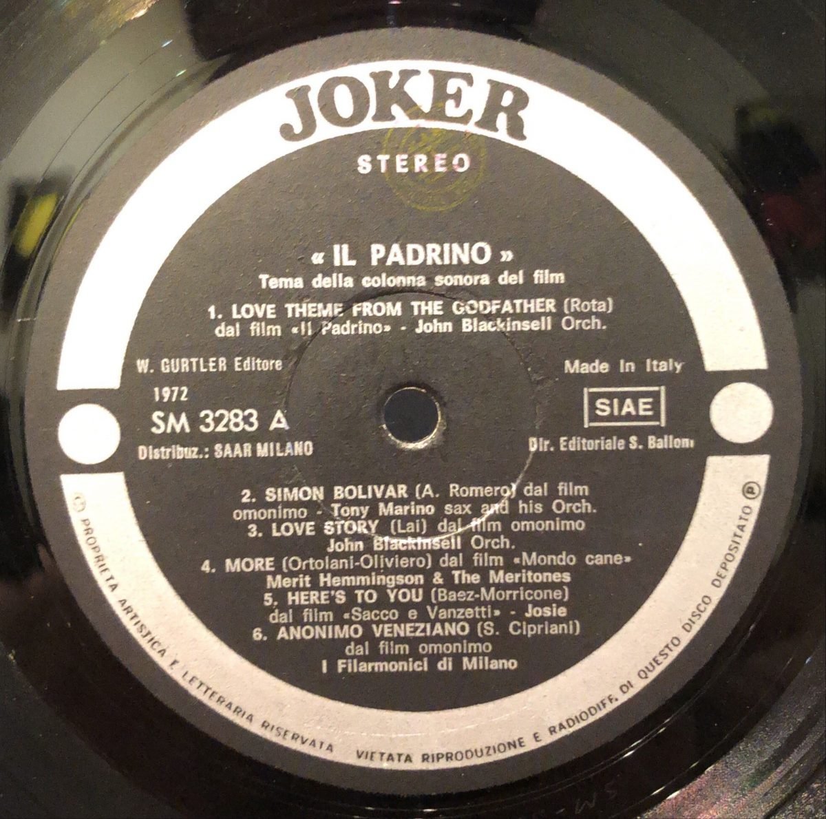 Il Padrino - Love Theme From "The Godfather" LP Plak - Görsel 2