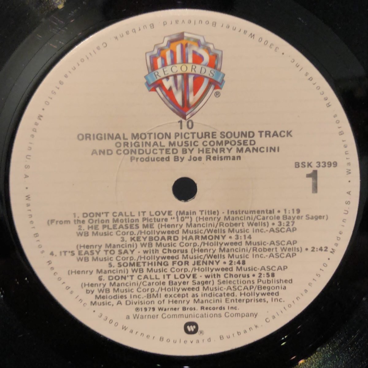 Henry Mancini ‎– 10 - Original Motion Picture Sound Track LP Plak - Görsel 2