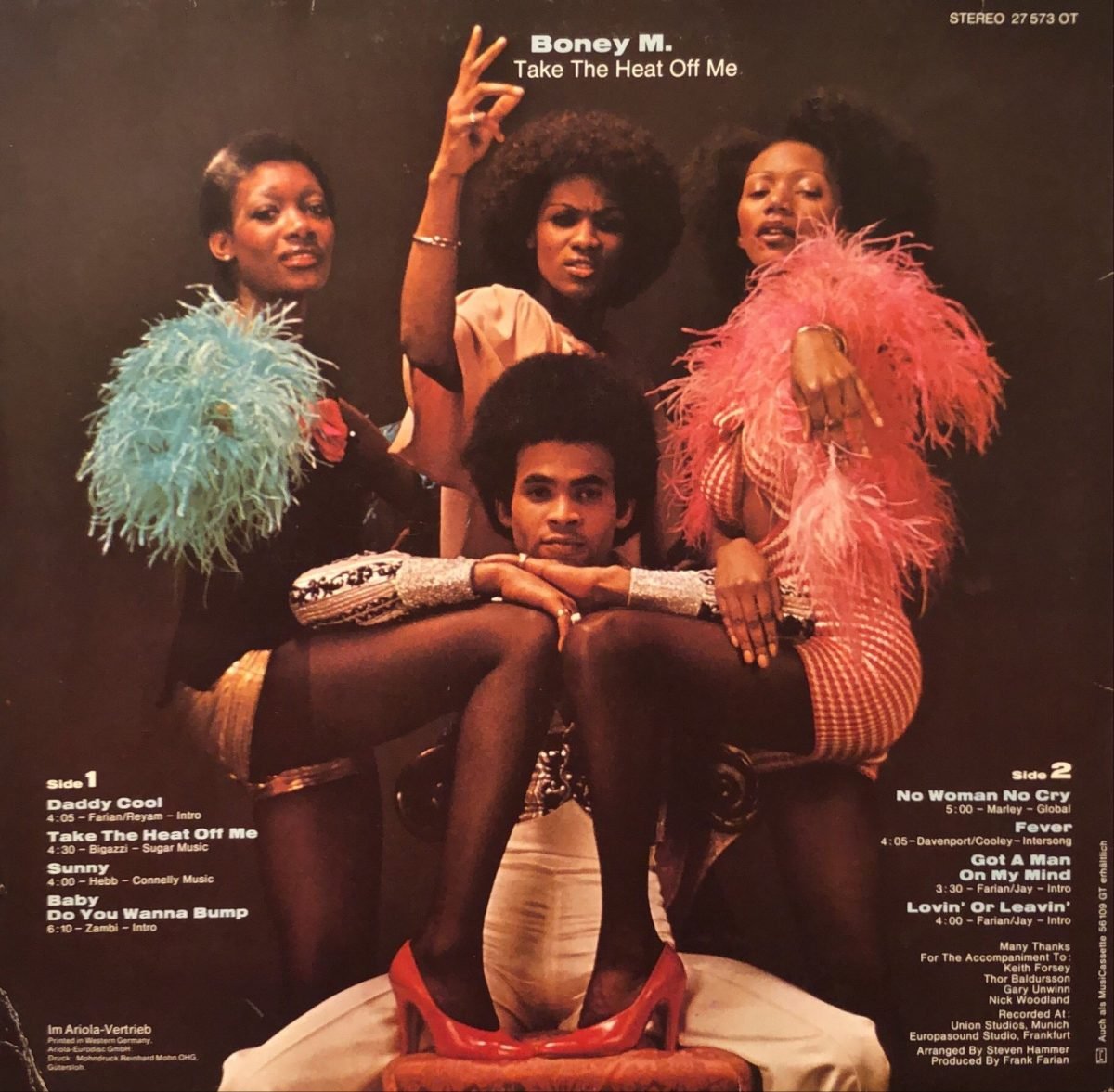 Boney M. ‎– Take The Heat Off Me LP Plak - Görsel 2