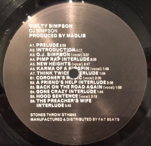 Guilty Simpson ‎– OJ Simpson 2LP Plak - Görsel 2