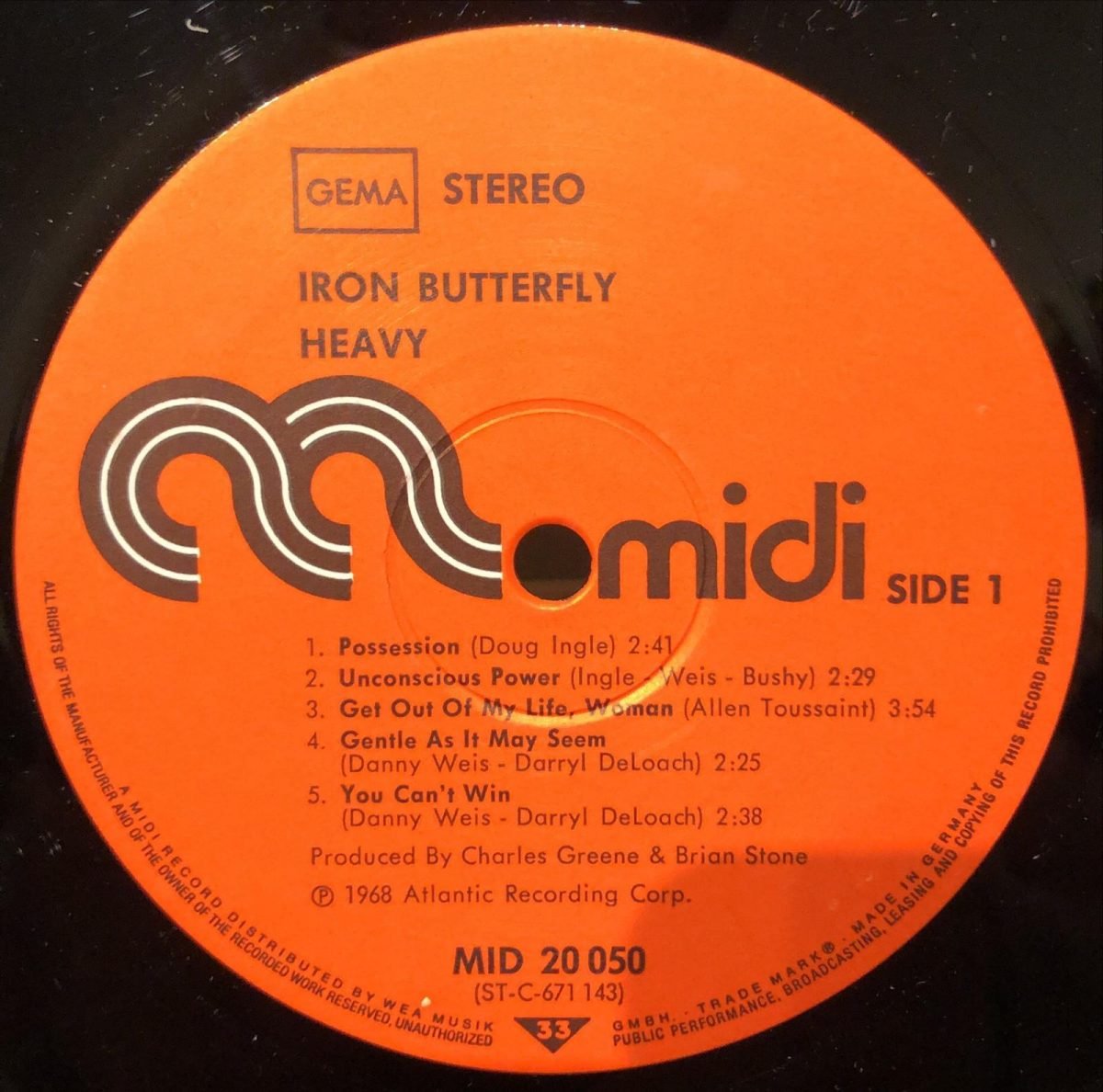 Iron Butterfly ‎– Heavy LP Plak - Görsel 3