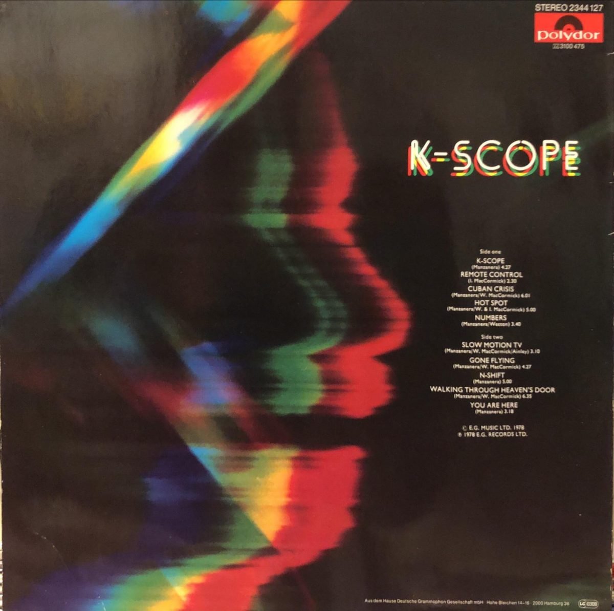 Manzanera ‎– K-Scope LP Plak - Görsel 2