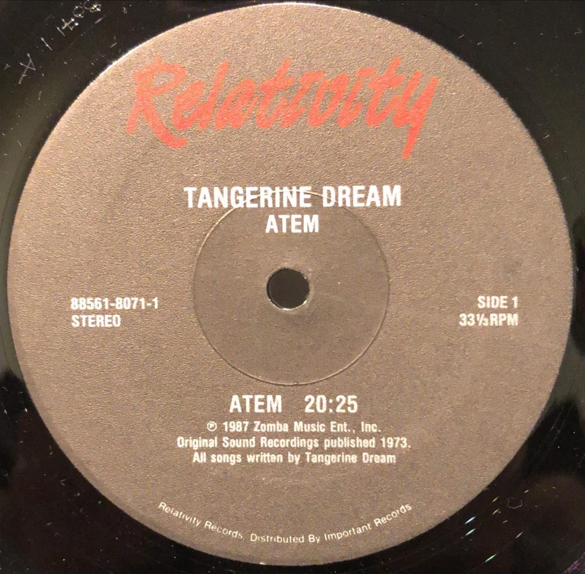 Tangerine Dream ‎– Atem LP Plak - Görsel 3