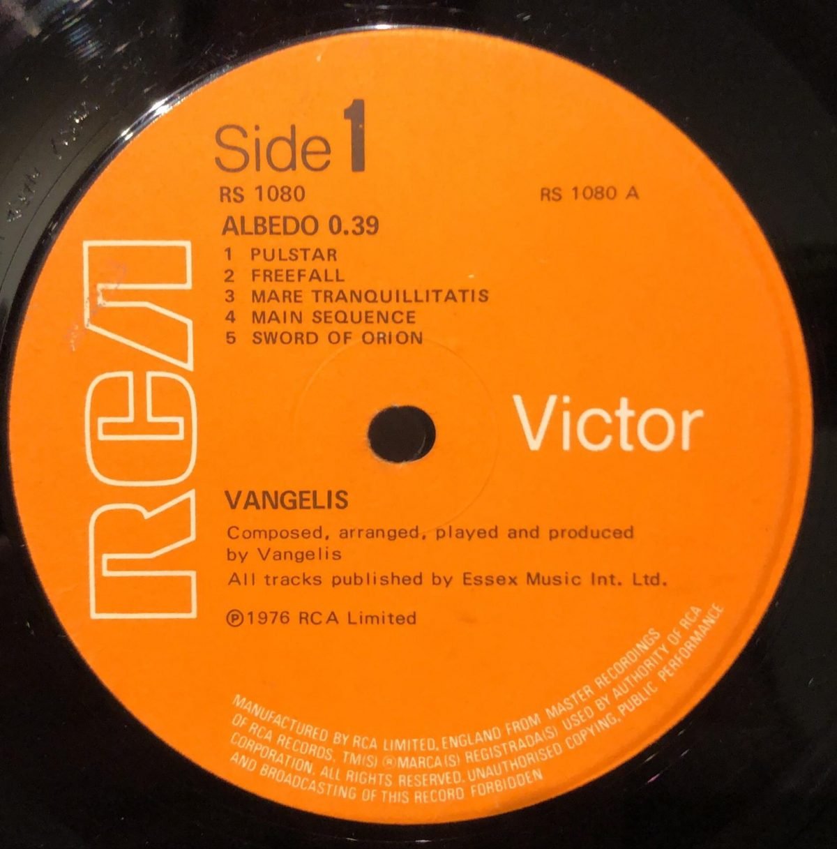 Vangelis ‎– Albedo 0.39 LP Plak - Görsel 2