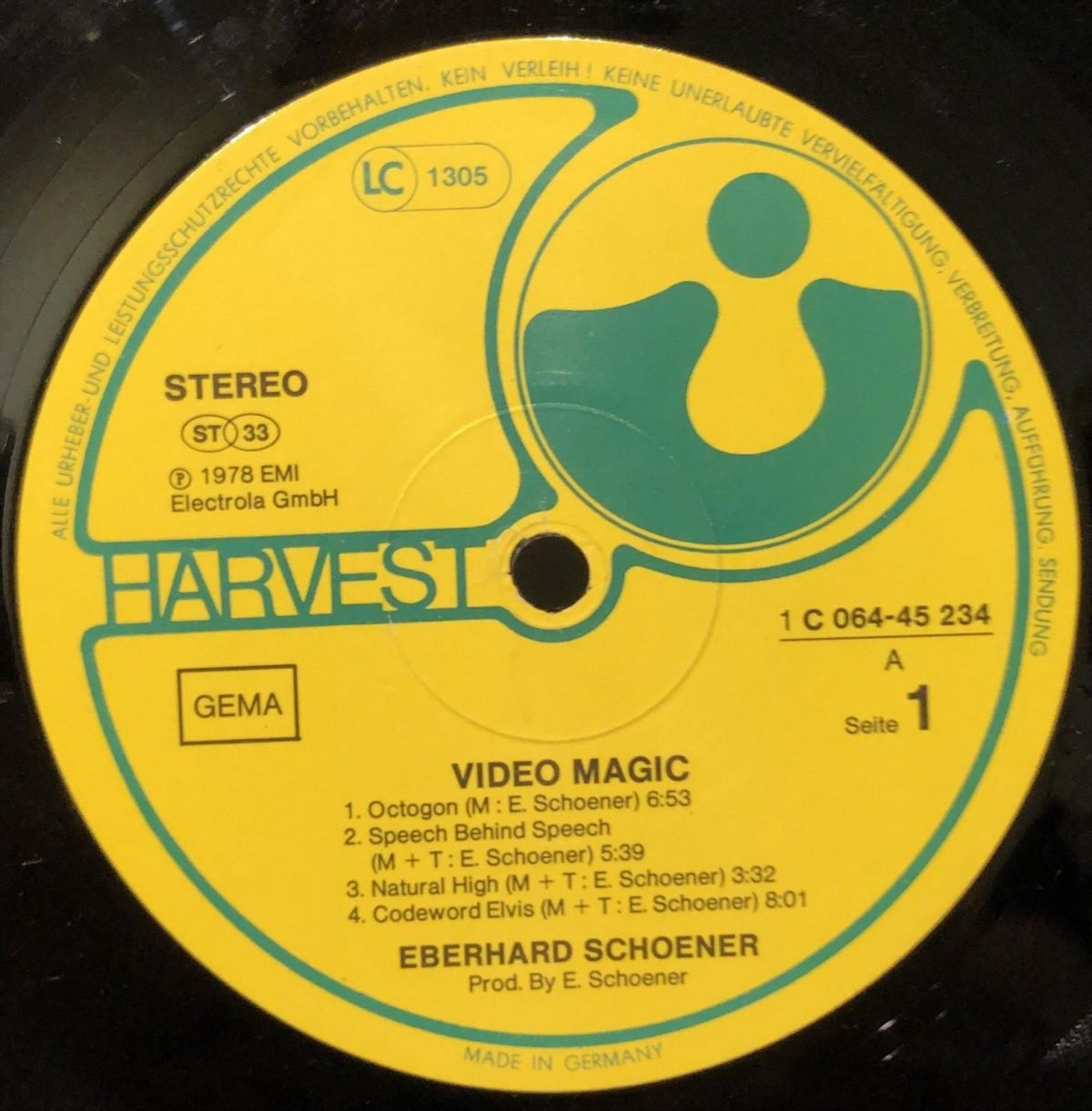 Eberhard Schoener ‎– Video Magic LP Plak - Görsel 3