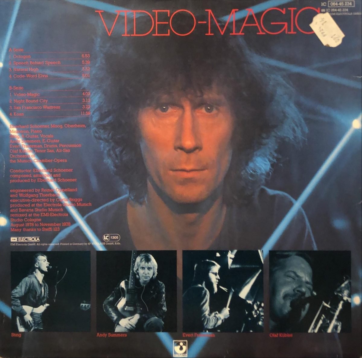 Eberhard Schoener ‎– Video Magic LP Plak - Görsel 2