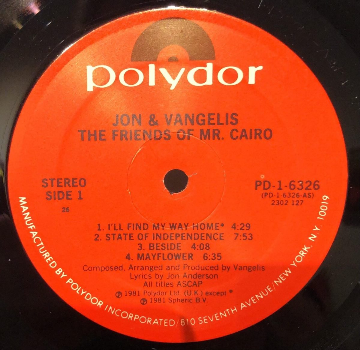 Jon And Vangelis ‎– The Friends Of Mr. Cairo LP Plak - Görsel 3