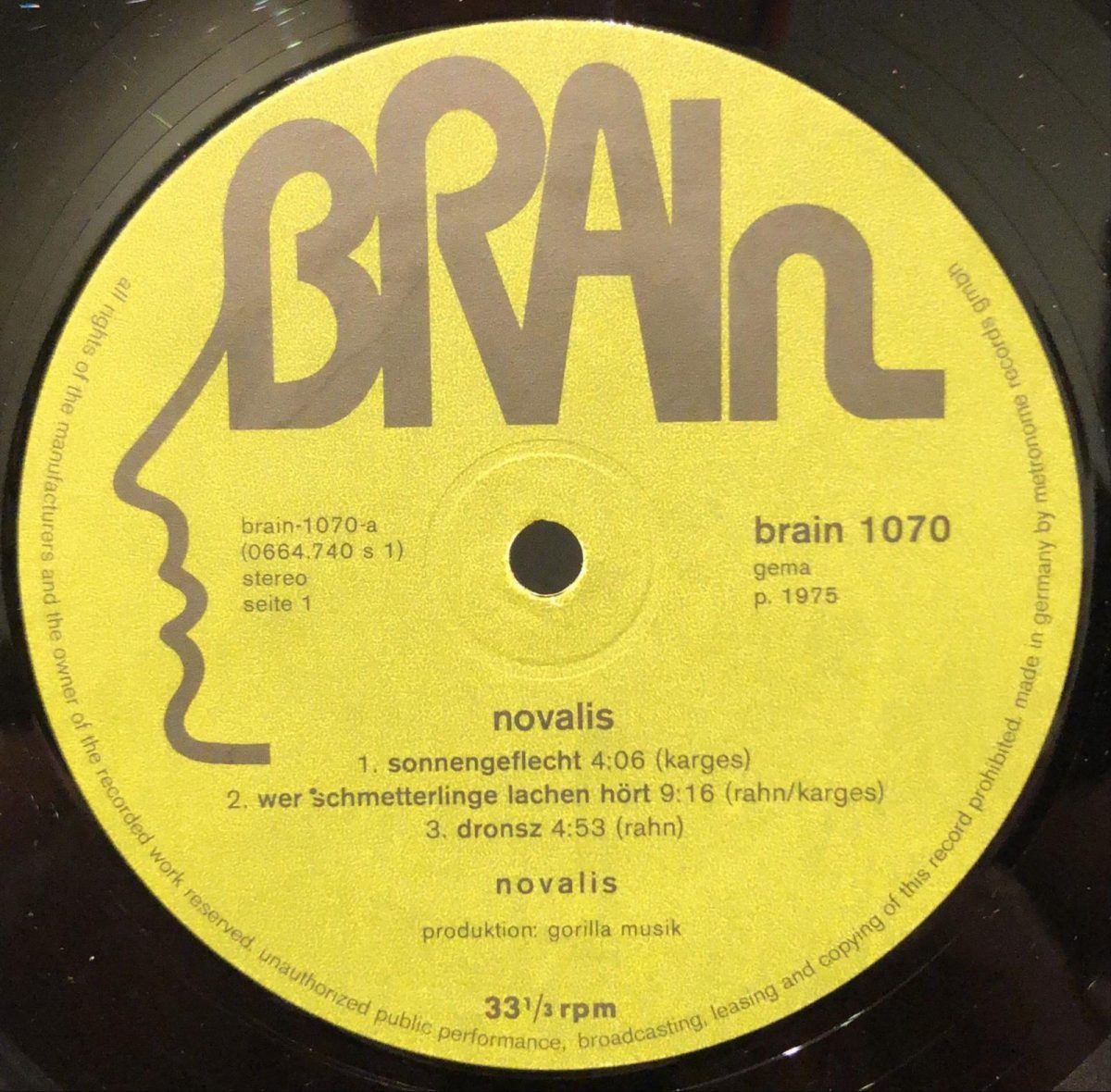 Novalis ‎– Novalis LP Plak - Görsel 3