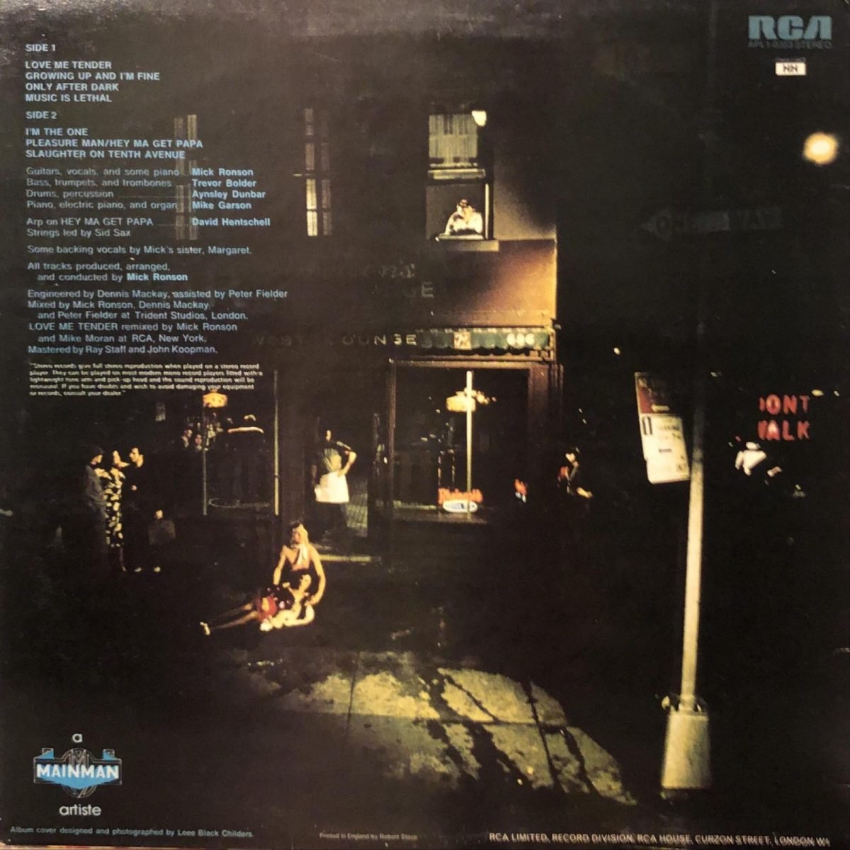 Mick Ronson ‎– Slaughter On 10th Avenue LP Plak - Görsel 3