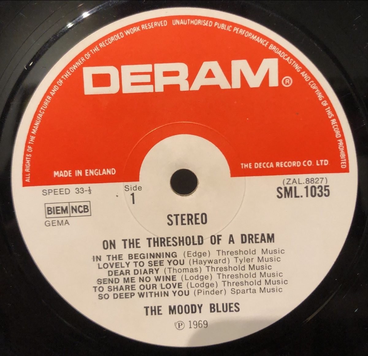 The Moody Blues ‎– On The Threshold Of A Dream LP Plak - Görsel 4