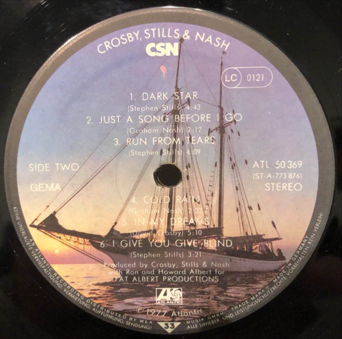 Crosby, Stills & Nash ‎– CSN LP Plak - Görsel 2