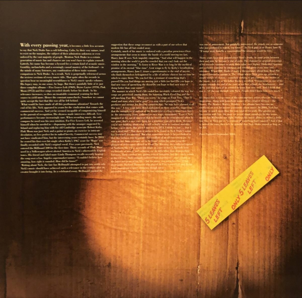 Nick Drake ‎– A Treasury LP Plak - Görsel 4