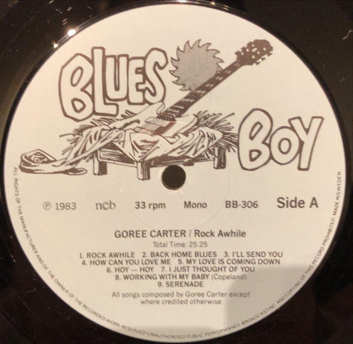 Goree Carter and His Hepcats ‎– Rock Awhile LP Plak - Görsel 3