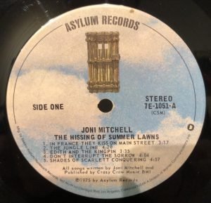 Joni Mitchell ‎– The Hissing Of Summer Lawns LP Plak - Görsel 3