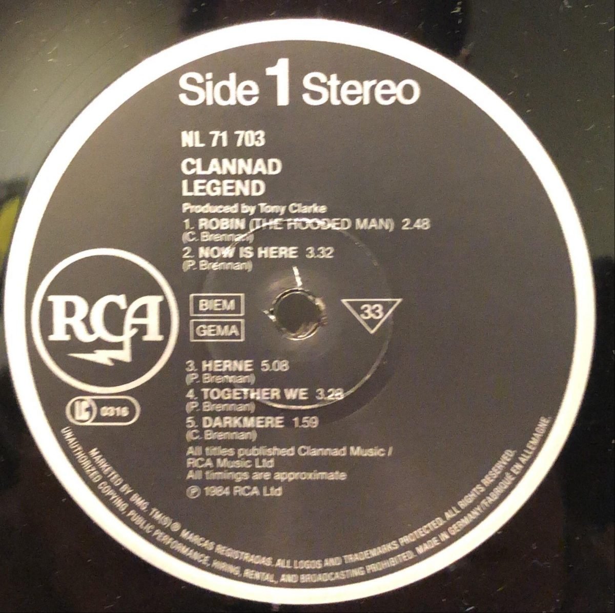 Clannad ‎– Legend  LP Plak - Görsel 2