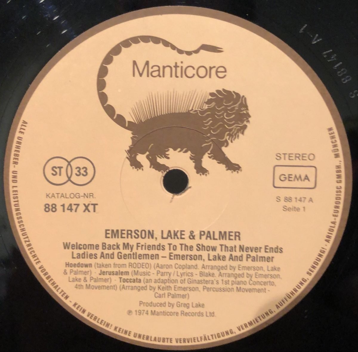 Emerson, Lake & Palmer ‎– Welcome Back My Friends To The Show That Never Ends - Ladies And Gentlemen 3LP Plak - Görsel 2