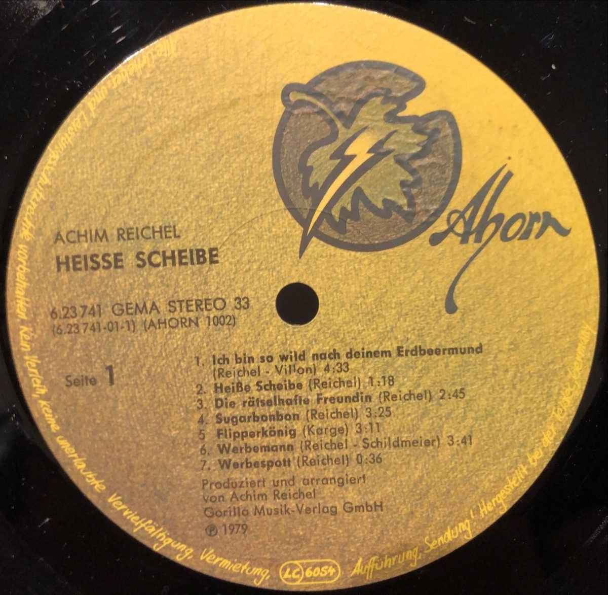 Achim Reichel ‎– Heiße Scheibe LP Plak - Görsel 2