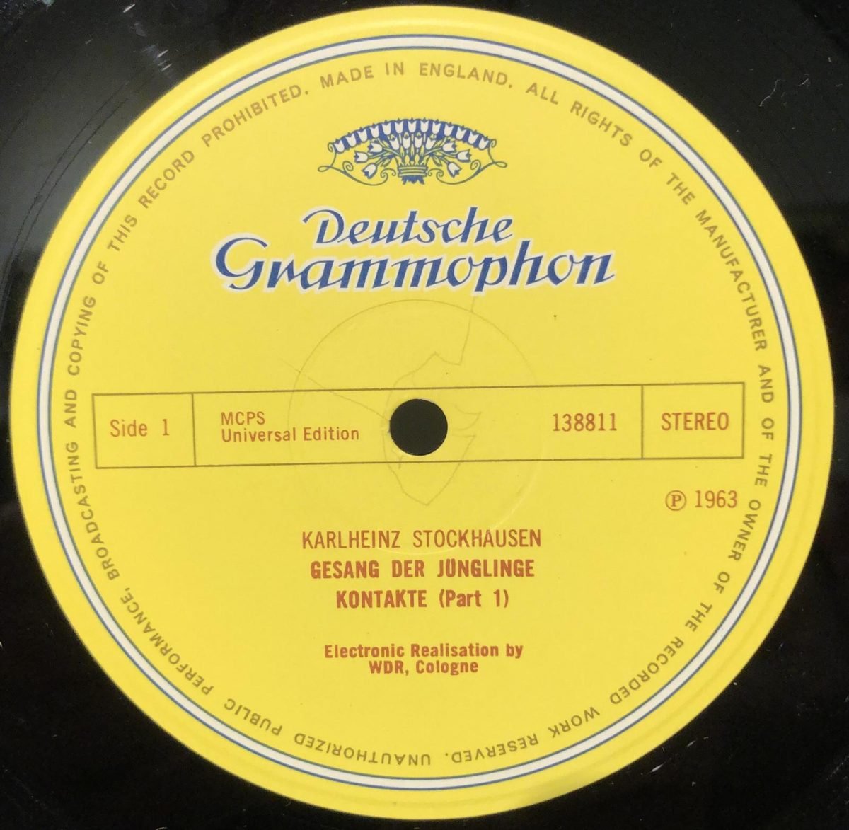 Stockhausen ‎– Song Of The Youths / Contact LP Plak - Görsel 3