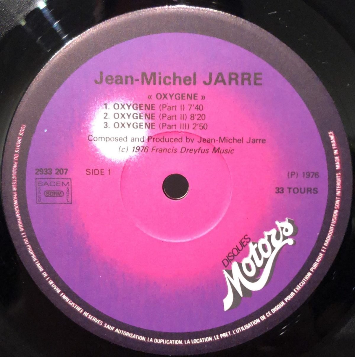 Jean Michel Jarre ‎– Oxygène LP Plak - Görsel 3