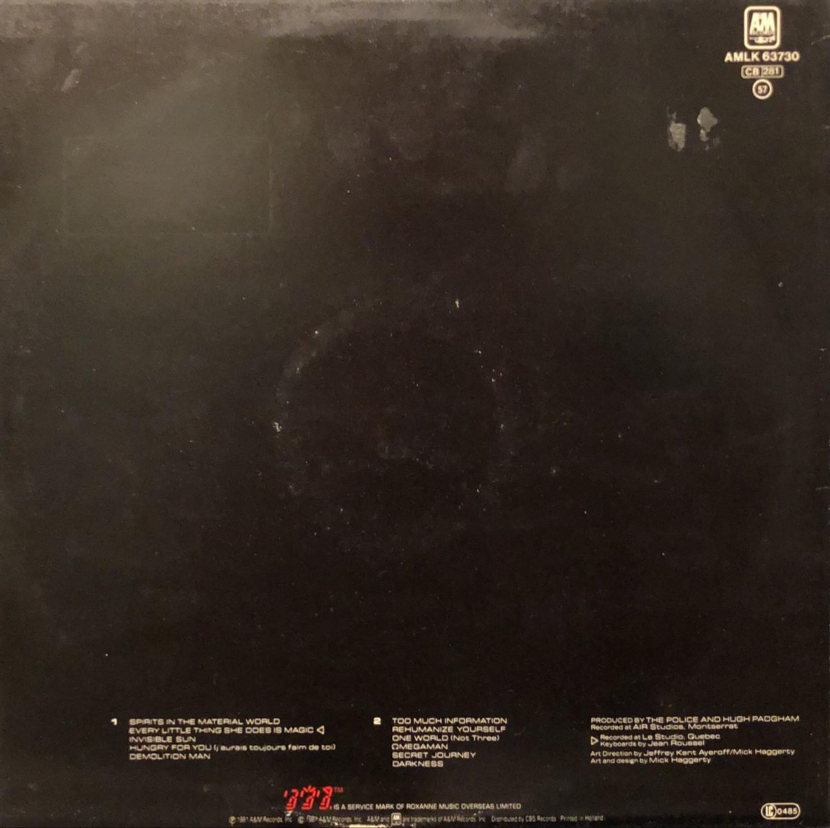 The Police ‎– Ghost In The Machine LP Plak - Görsel 3