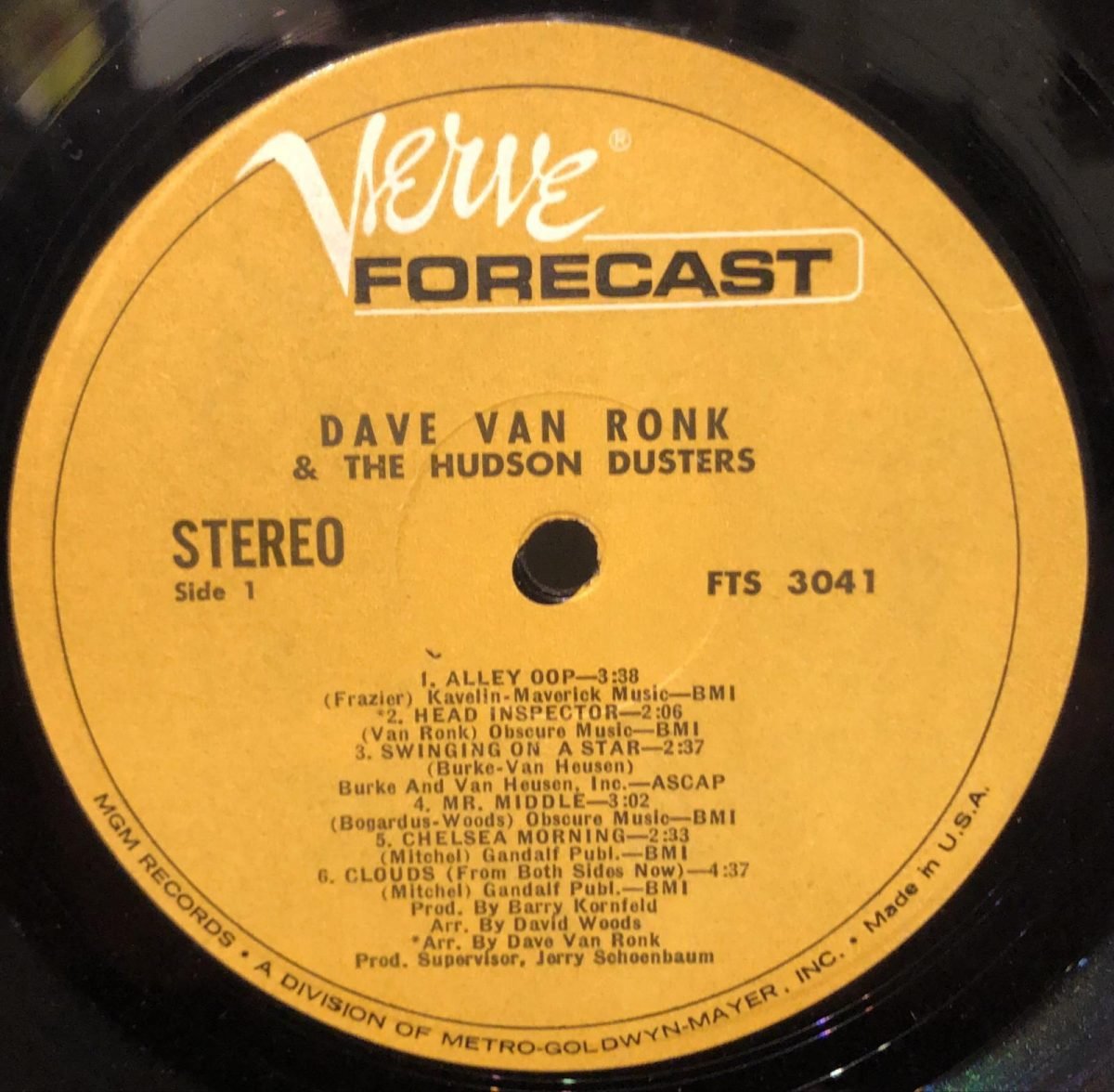 Dave Van Ronk And The Hudson Dusters ‎– Dave Van Ronk And The Hudson Dusters LP Plak - Görsel 3