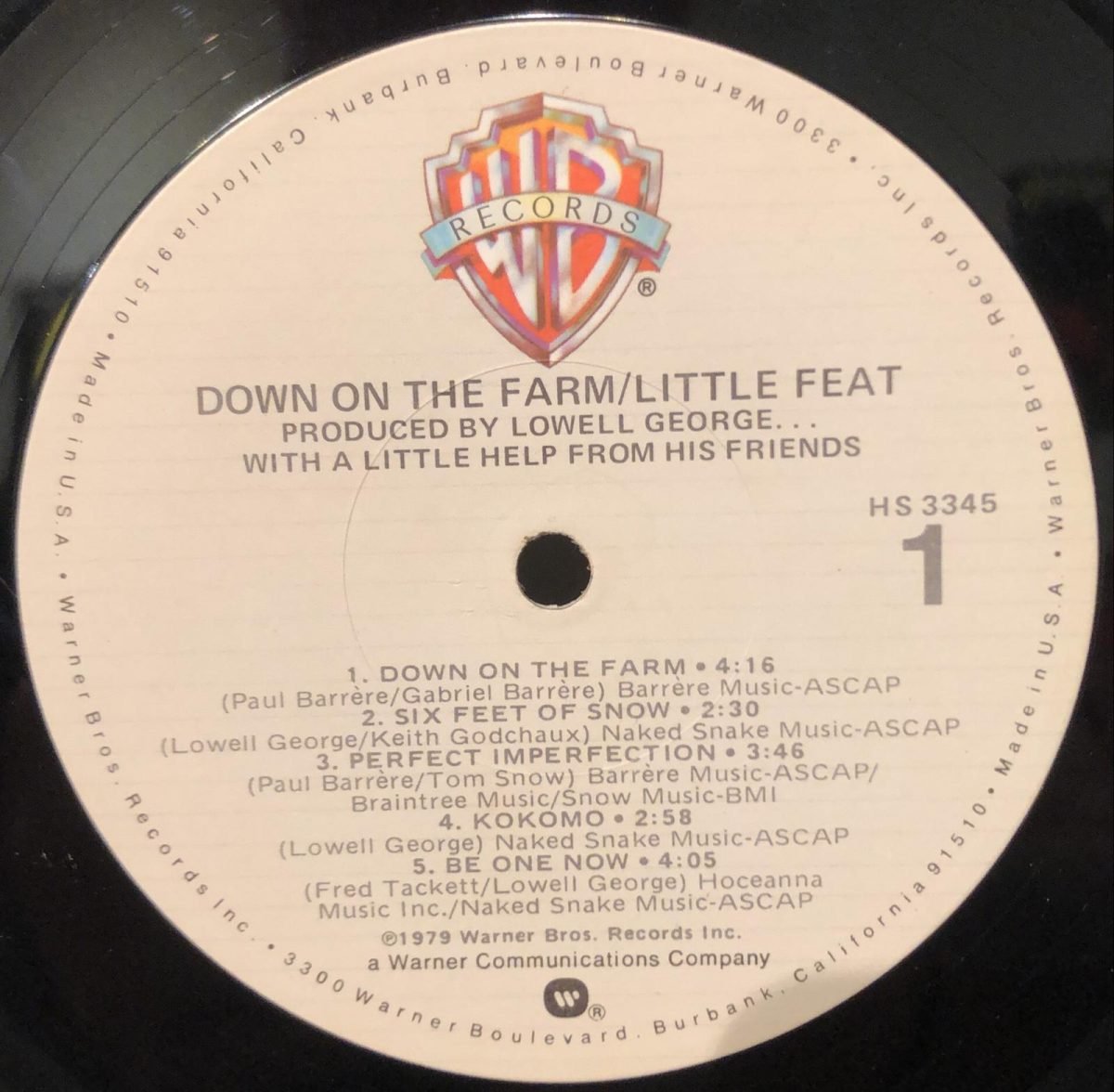 Little Feat ‎– Down On The Farm LP Plak - Görsel 3
