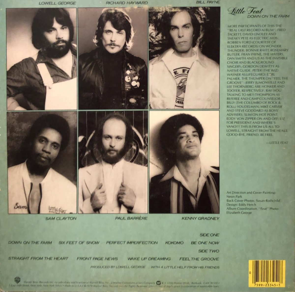 Little Feat ‎– Down On The Farm LP Plak - Görsel 2