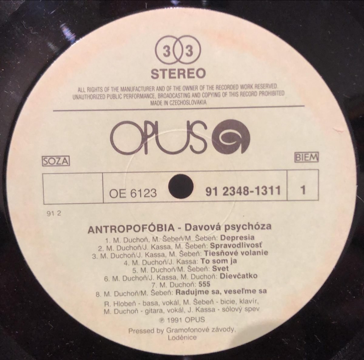 Davová Psychóza ‎– Antropofóbia LP Plak - Görsel 2