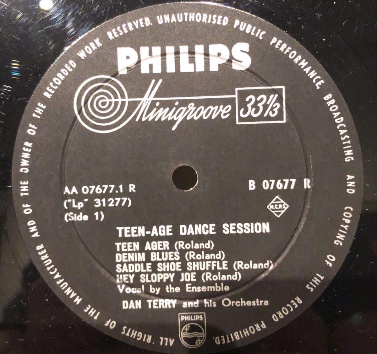 Dan Terry And His Orchestra ‎– Teen-age Dance Session LP 10 inch Plak - Görsel 3
