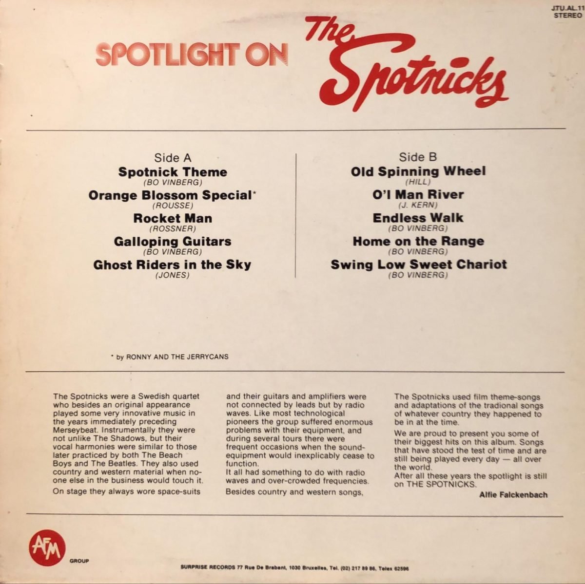 The Spotnicks ‎– Spotlight On The Spotnicks LP Plak - Görsel 3