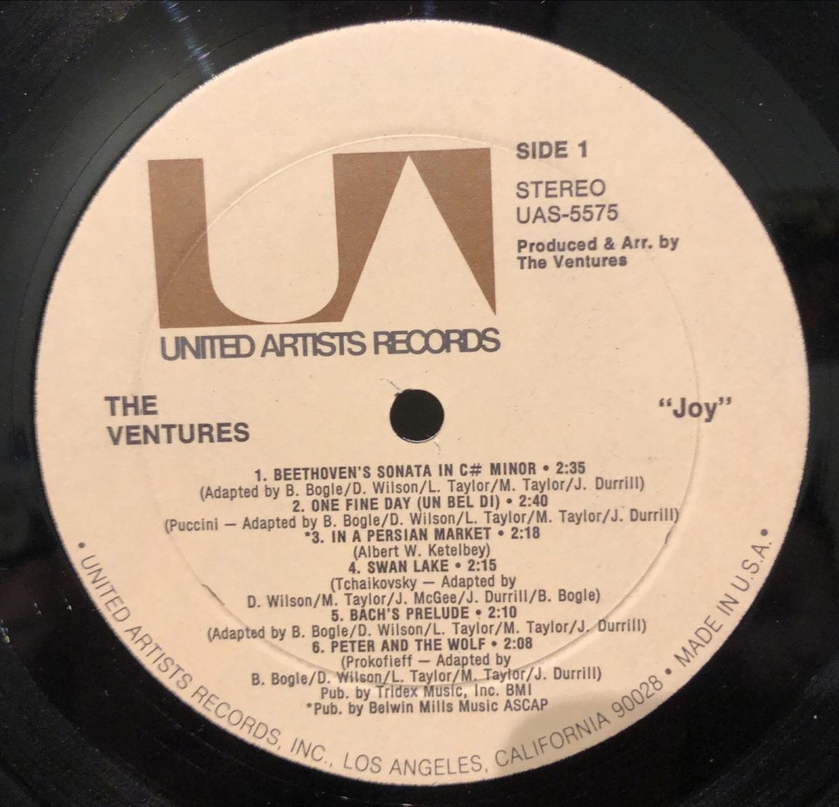 The Ventures ‎– Joy LP Plak - Görsel 3
