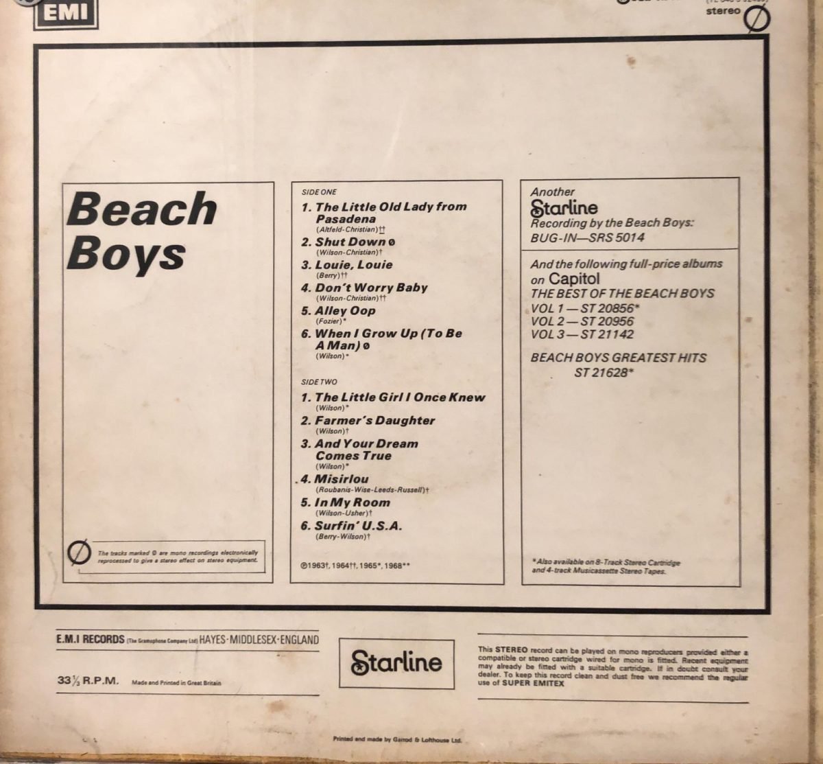 Beach Boys ‎– The Beach Boys LP Plak - Görsel 2