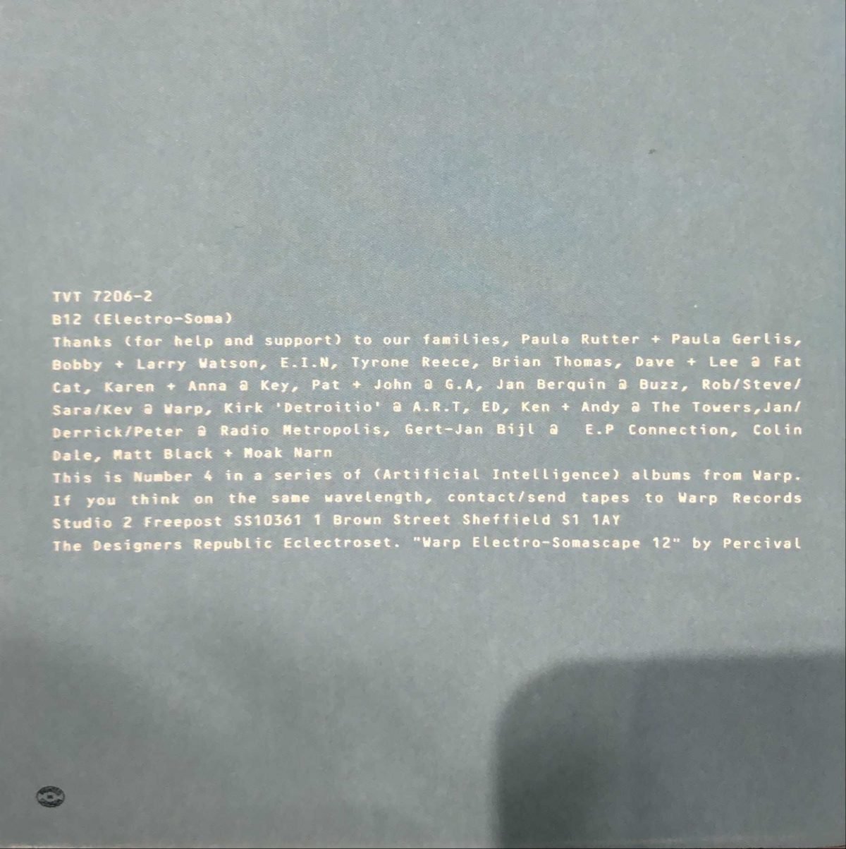 B12 ‎– Electro-Soma CD - Görsel 3
