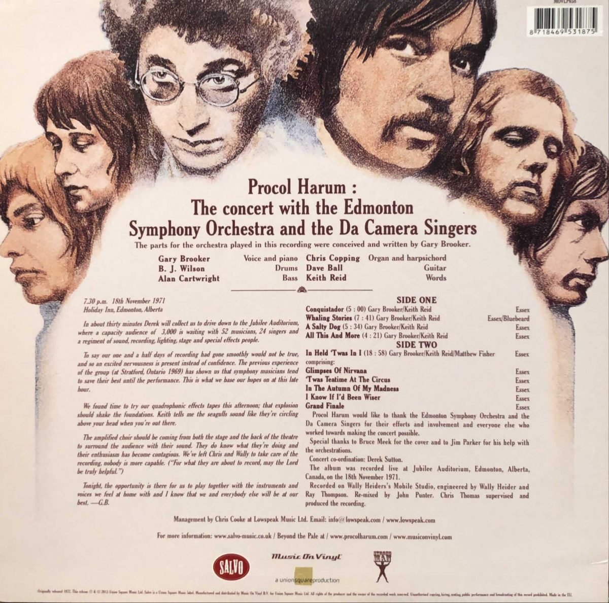 Procol Harum ‎– Live - In Concert With The Edmonton Symphony Orchestra LP Plak - Görsel 2