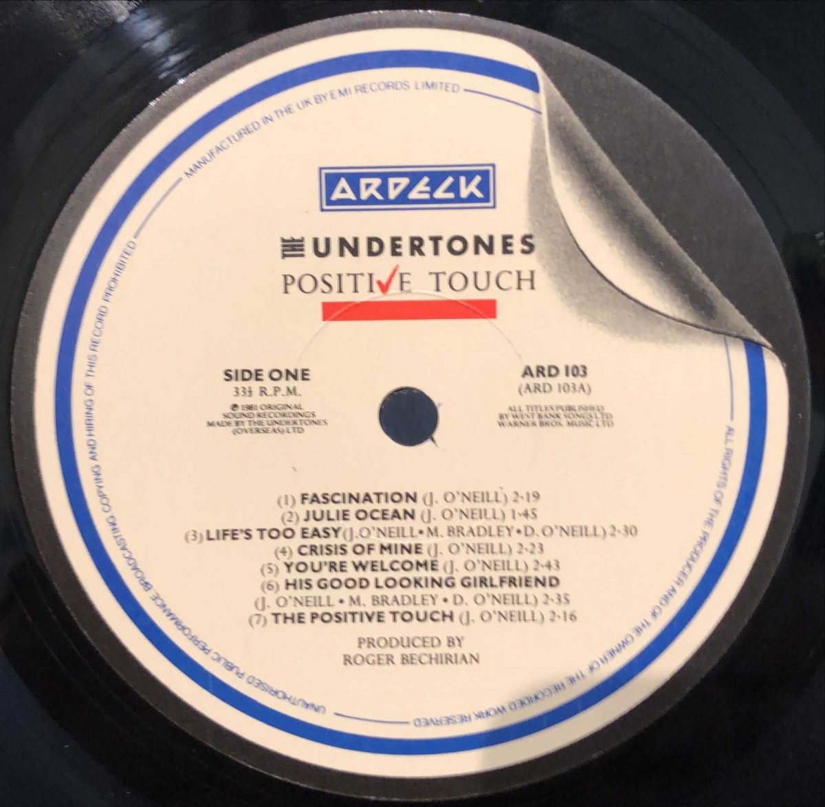 The Undertones ‎– Positive Touch LP Plak - Görsel 2