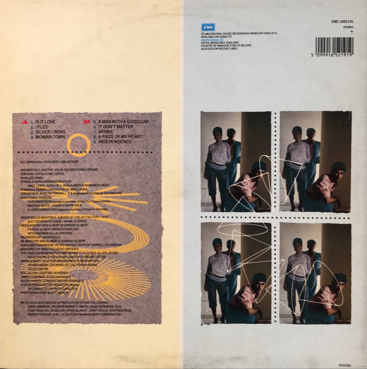 Gang Of 4 ‎– Hard LP Plak - Görsel 3