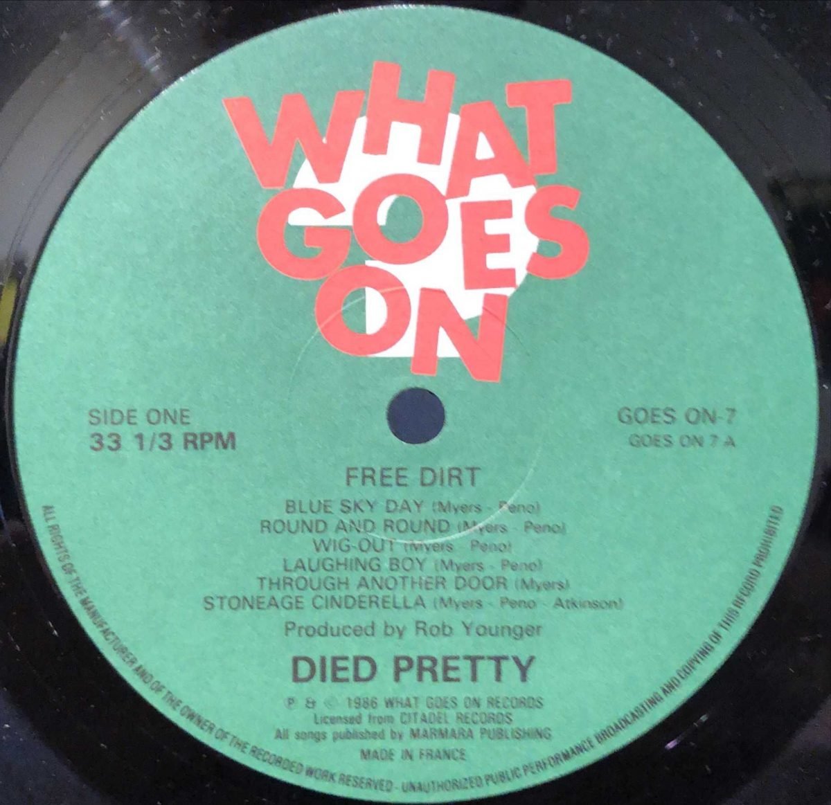 Died Pretty ‎– Free Dirt LP Plak - Görsel 2