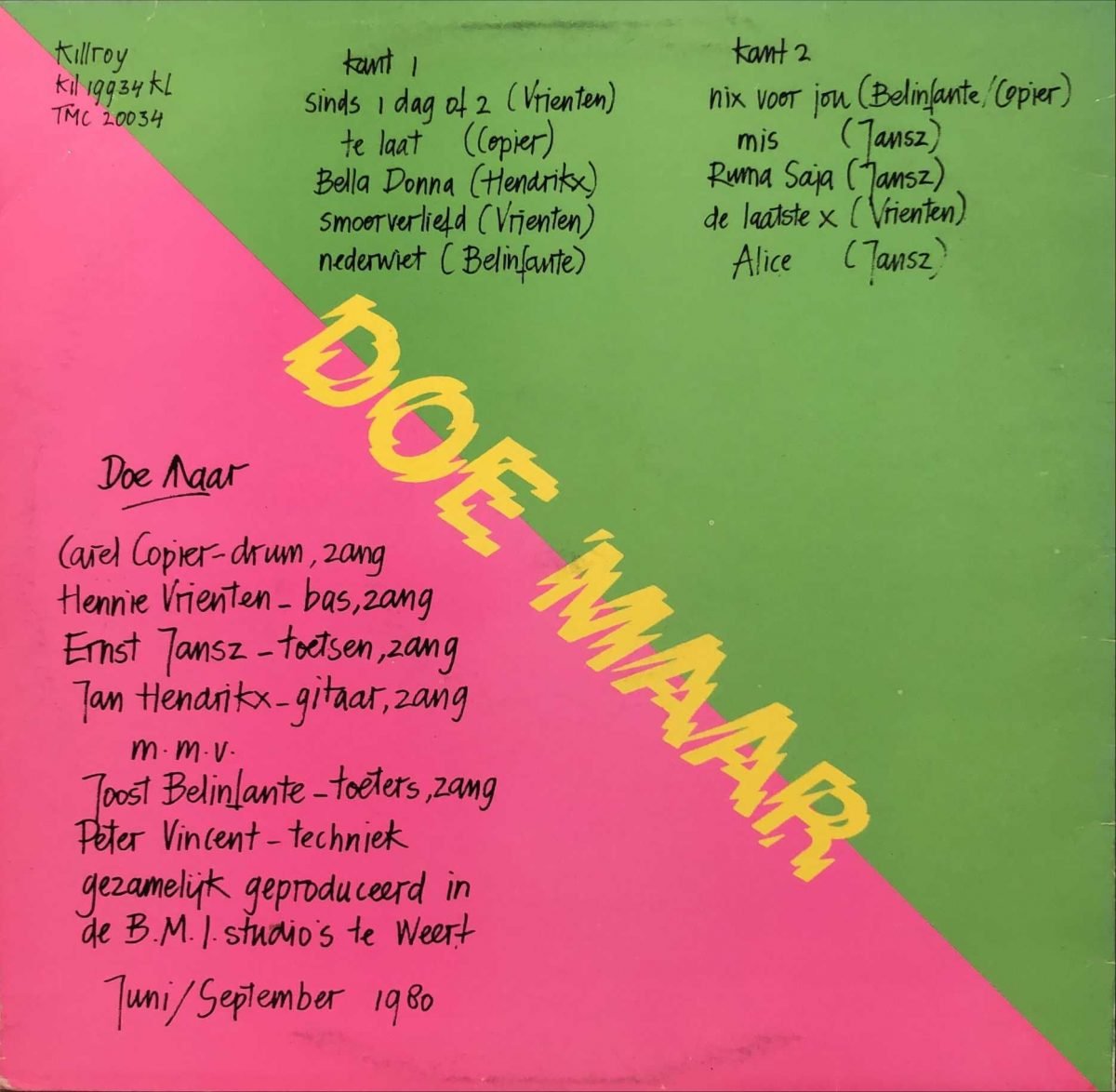 Doe Maar ‎– Skunk LP Plak - Görsel 3