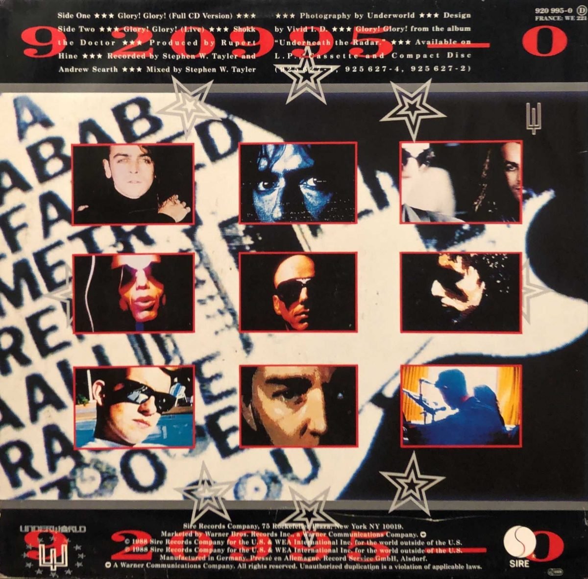 Underworld ‎– Glory! Glory! Maxi Single Plak - Görsel 2